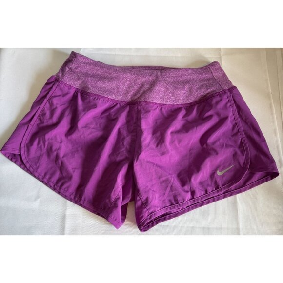 Nike Dri Fit Rival Running Shorts Women XS Purple Brief Athleisure Sports Gym - Picture 1 of 9